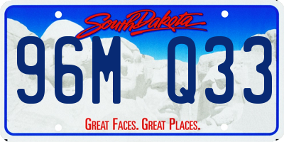 SD license plate 96MQ33