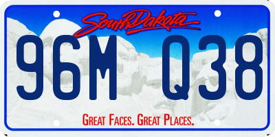 SD license plate 96MQ38