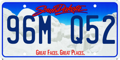 SD license plate 96MQ52