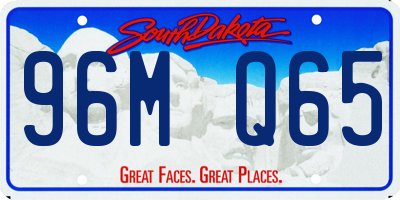 SD license plate 96MQ65