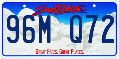 SD license plate 96MQ72