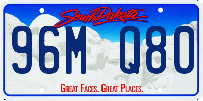 SD license plate 96MQ80