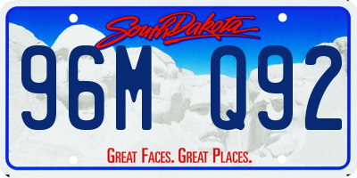 SD license plate 96MQ92