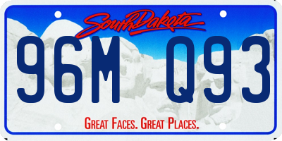 SD license plate 96MQ93