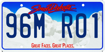SD license plate 96MR01