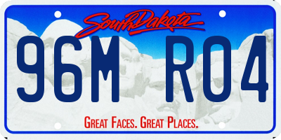 SD license plate 96MR04