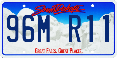 SD license plate 96MR11