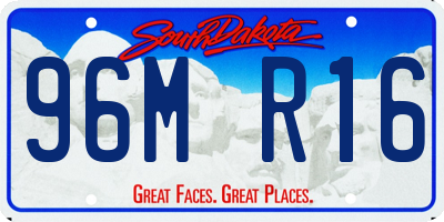 SD license plate 96MR16