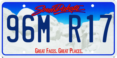 SD license plate 96MR17