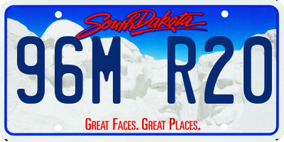 SD license plate 96MR20