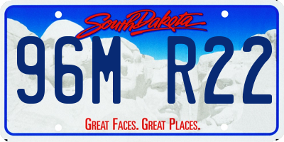 SD license plate 96MR22