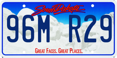 SD license plate 96MR29