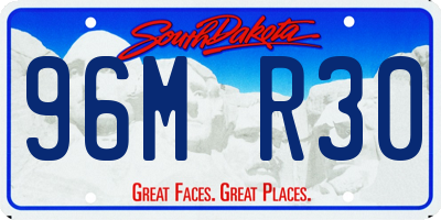 SD license plate 96MR30