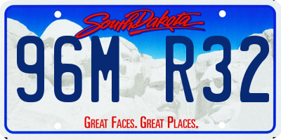 SD license plate 96MR32