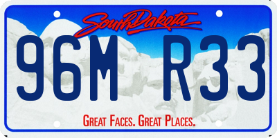 SD license plate 96MR33
