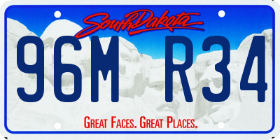SD license plate 96MR34
