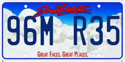 SD license plate 96MR35