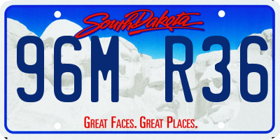 SD license plate 96MR36