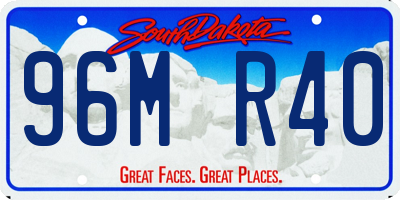 SD license plate 96MR40