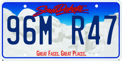 SD license plate 96MR47