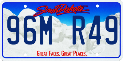 SD license plate 96MR49