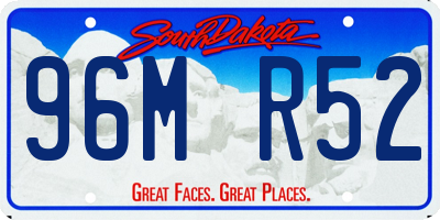 SD license plate 96MR52