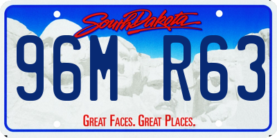 SD license plate 96MR63