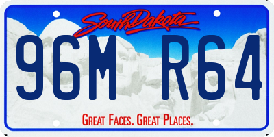 SD license plate 96MR64