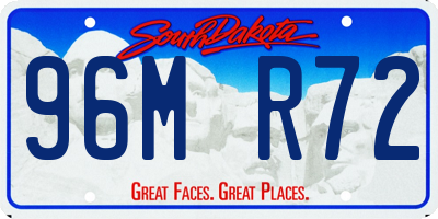 SD license plate 96MR72