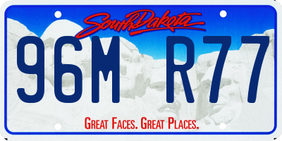 SD license plate 96MR77
