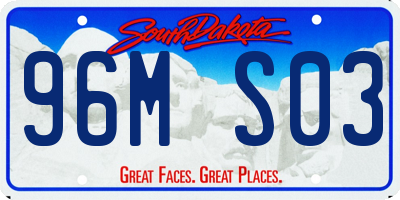 SD license plate 96MS03