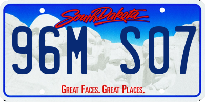 SD license plate 96MS07