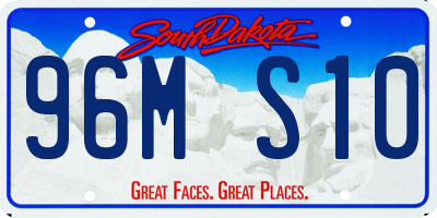 SD license plate 96MS10