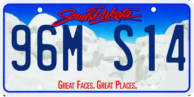 SD license plate 96MS14