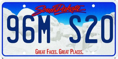 SD license plate 96MS20