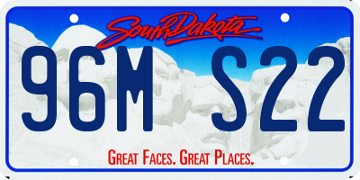 SD license plate 96MS22