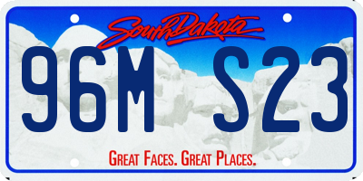 SD license plate 96MS23