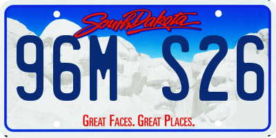 SD license plate 96MS26