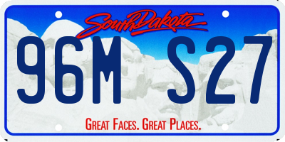 SD license plate 96MS27