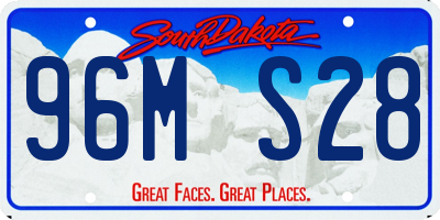 SD license plate 96MS28