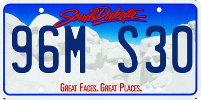 SD license plate 96MS30