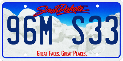 SD license plate 96MS33