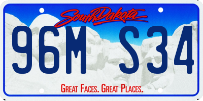 SD license plate 96MS34