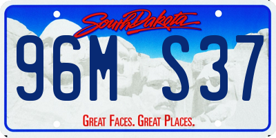 SD license plate 96MS37