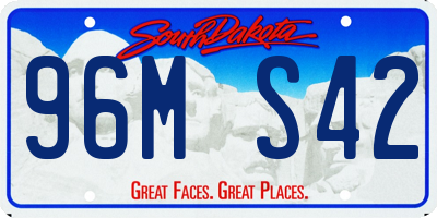 SD license plate 96MS42