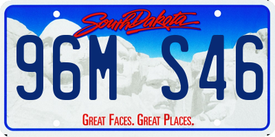 SD license plate 96MS46