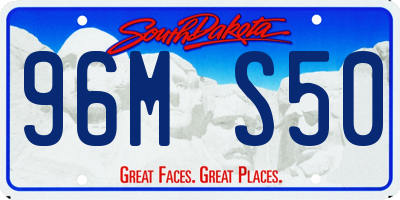 SD license plate 96MS50