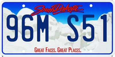 SD license plate 96MS51