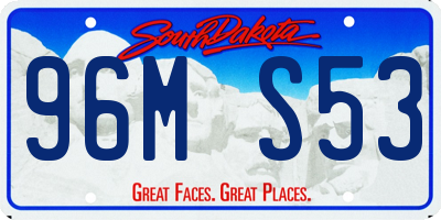 SD license plate 96MS53