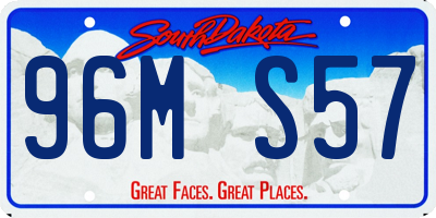 SD license plate 96MS57